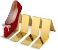 4 Pcs Gold Metal Shoe Display Stands High Heel Display Rack | for Shoe Store Home Shopping Malls Mens Womens Shoe Rack Holder Stand