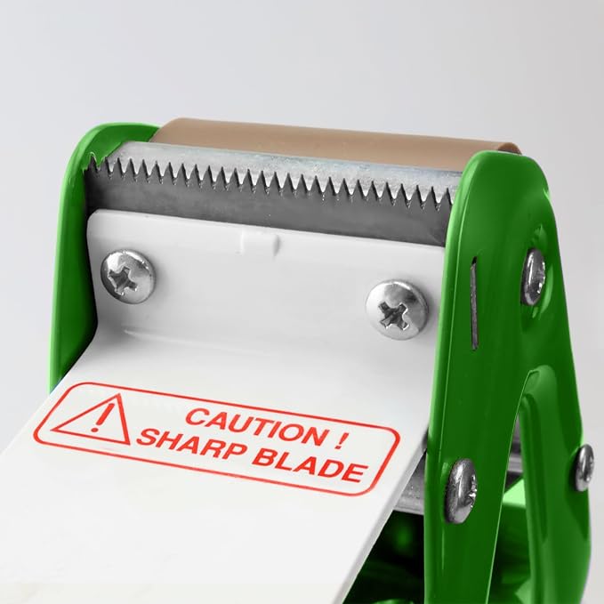 TAPEWELL Heavy Duty Metal Frame Packing Tape Dispenser Gun, 2 inch, Green | Packing Tape Refills For Dispenser, Shipping Tape For Packing, Moving, Home & Office Use