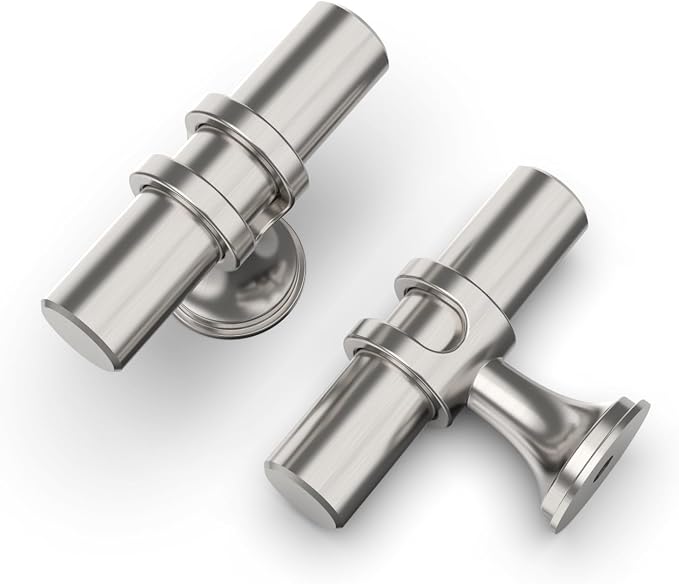 Asidrama 30 Pack Brushed Nickel Cabinet Knobs Heavy-Duty Solid Kitchen Cabinet Pulls Champagne Gold Dresser Drawer Hardware for Cupboard