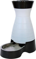 PetSafe Healthy Pet Water Station, 128 oz, Stainless Steel Bowl, Medium | Gravity-Fed Pet Water Fountain Keeps Cats or Small Dogs Hydrated, Stainless Steel Bowl Is Dishwasher Safe