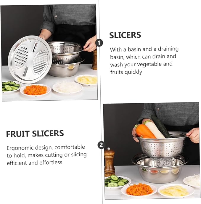 Ergonomic Vegetable Peeler Grater Dish Pan Spiralizer for Veggies Fruit Peeler