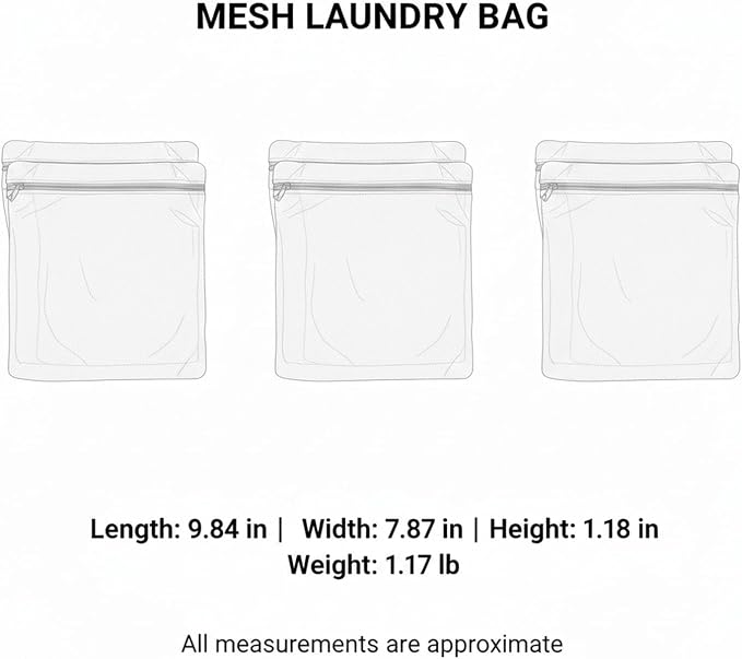 Mesh Laundry Bag, Polyester Net Wash Bag for Delicate Items