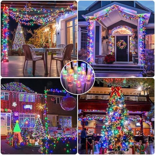 JMEXSUSS 150 LED Multicolor Christmas Tree Lights Indoor Outdoor Waterproof
