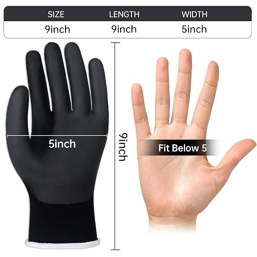 DongChu Insulated Electrician Gloves 500V Touch-Screen Voltage/Flame Retardant Work Gloves, Electrical Rubber Non-slip Texture Design for Electricians Prevent Shock (Large)