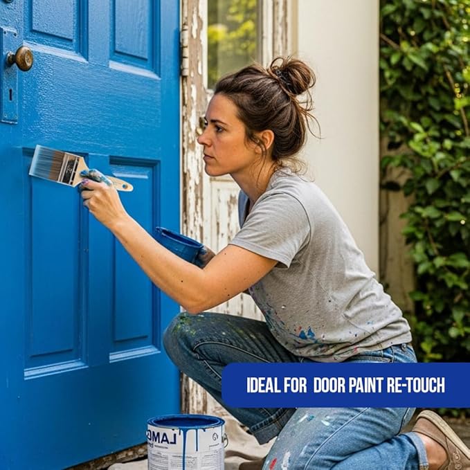 Pro Grade Paint Brushes 3 Inch Flat Paint Brush Set for Walls Trim Cabinets Doors Professional Painter Contractor Interior Exterior 12 Pack
