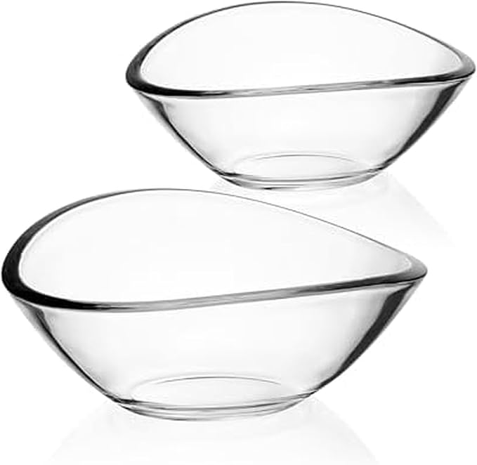 Mikasa Alister Lead Free Crystal Decorative Set of 2 Bowls, 10.75 inch, 8.25 inch