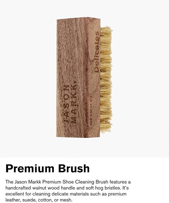 Jason Markk Shoe & Sneaker Ready-To-Use Foam & Delicates Brush Bundles – Safe for Most Footwear Materials, No Water Needed