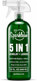 SPARKLEAN Jewelry Cleaner Spray 32oz · Bulk Refill + Ultrasonic Compatible · Safe on Gold, Silver, Diamond, Pearl · Anti-Fog Eyeglass + Lens Spray · Ammonia-Free pH-Balanced · Made in USA Since 2003
