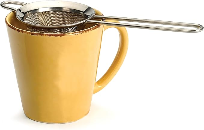 RSVP International Endurance Kitchen Collection, Stainless Steel Fine Mesh Conical Sieve/Colander, Multi-Purpose for Cooking, Baking, Loose Leaf Tea, Bar Strainer Cocktails, 3-Inch