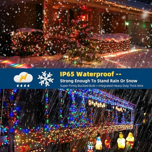 MZD8391 328FT 1000 LED Christmas Light Outdoor Indoor, Christmas Tree Light