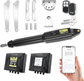 TOPENS XD551 Smart Gate Opener for Medium Duty Single Swing Gates Up to 18ft, Automatic Gate Opener with App Control AC Powered Remote Control Kit Solar Compatible