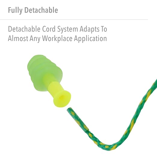 Howard Leight by Honeywell Fusion Corded Reusable Small Earplugs, 100-Pairs (FUS30S-HP)