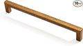 khtumeware 10 Pack 10 inch(256mm) Hole Center Antique Brass Cabinet Pulls Solid Heavy-Duty Square Cabinet Handles Drawer Pulls Kitchen Cabinet Hardware Kitchen Handle
