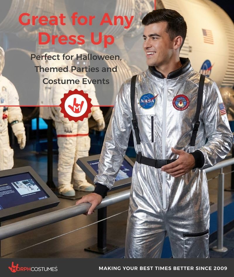 Morph, Astronaut Costume Men, Space Suit, Halloween Costumes for Men