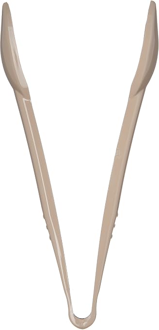 Carlisle FoodService Products 460906 Carly Salad Tong, 9" Salad Tong, Beige, 12 Pack