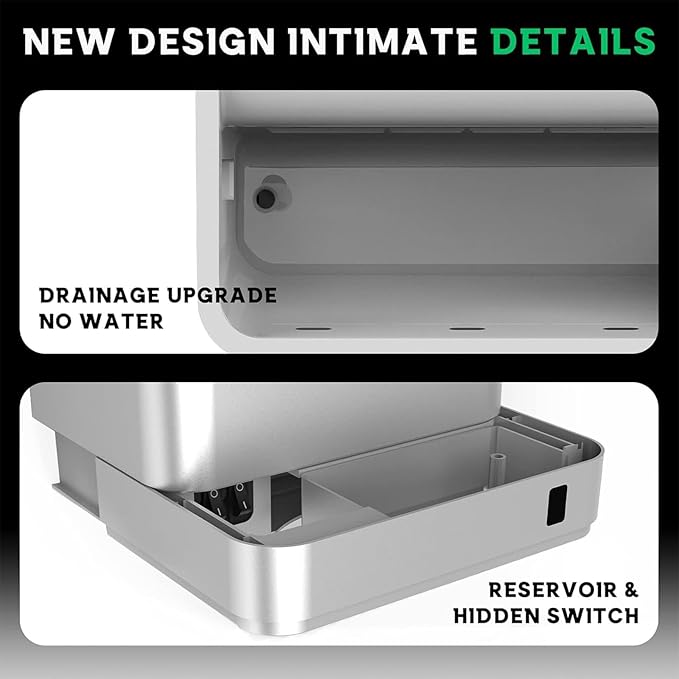 Vertical Hand Dryer HEPA Filtered 1800W High-Speed Wall Mount Jet Automatic Infrared Air for Commercial and Home Bathroom,Silver 2688