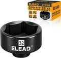 ELEAD 32 mm Oil Filter Socket Wrench, 3/8'' Drive 6-Point Oil-Filter Removal Tool, Metric Oil Filter Wrenches, Low Profile Design for Easy Removal, Chrome Vanadium Steel Oil-Change Tool
