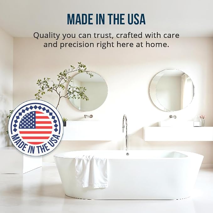 The Original Refinished Bathtub Mat - No Suction Cup Bath Mat, Designed for Textured and Refinished Bathtubs Made of Rubber Not Cheap Plastic, Great for Children and Elderly (White)