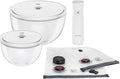 ZWILLING Fresh & Save BOWLS 9-pc Vacuum Glass Bowl Starter Set, Airtight Food Storage and Meal Prep Containers, BPA-Free, Stackable, Reusable