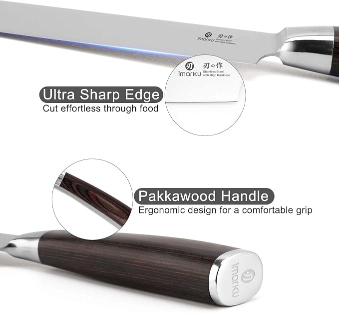 imarku Japanese Chef Knife-Sharp Kitchen Knife 8 Inch, Gift for Mom & Dad | Chef's Knives HC Steel Paring Knife, Unique Gifts for Men and Women, Kitchen Gadgets with Gift Box, Gyutou Knives