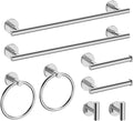 USHOWER Polished Chrome Bathroom Accessories Set, 18-Inch Towel Bar Set Wall Mounted, Durable SUS304 Stainless Steel Bathroom Hardware Set, 8-Piece