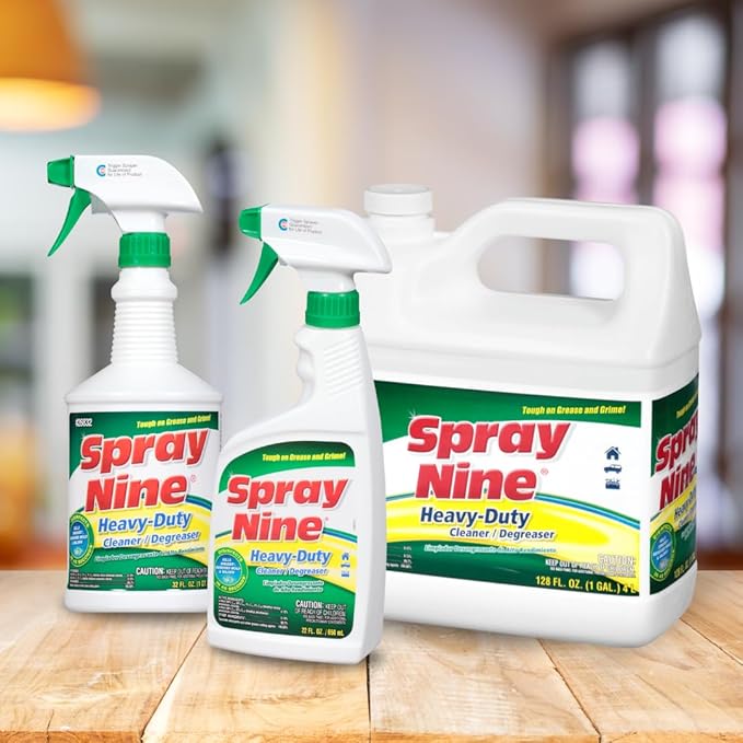 Spray Nine 26801 Heavy Duty Cleaner, Degreaser & Disinfectant for Home, Yard Equipment, Automotive & More - Refill for Spray Bottle 1 Gallon (Pack of 1)