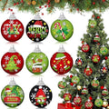 Outus 16 Pcs Christmas Ball Ornaments for Tree Red and Green Merry Christmas Hanging Ornaments Xmas Elf Balls for Tree Decoration Xmas Gifts Farmhouse Home Fireplace Decoration Holiday Party Favors