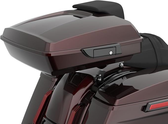 Advanblack Road Glide Tour Trunk Pack Midnight Crimson Razor Tour Trunk Pack Backrest Pad for '97-'25 Harley Touring Road King Street Glide Electra Glide CVO models