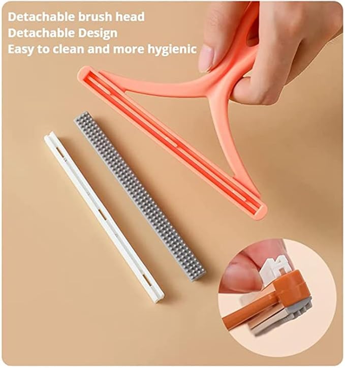 Carpet hair remover tool，Silicone Double Sided Pet Hair Remover Lint Remover Clean Tool Shaver Sweater Cleaner Fabric Shaver Scraper for Clothes Carpet-Pink, Jtmfqjq14