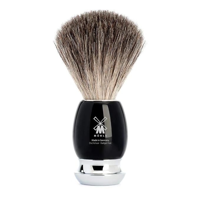 MÜHLE VIVO Black 4-piece Pure Badger 5-Blade Razor Shaving Set