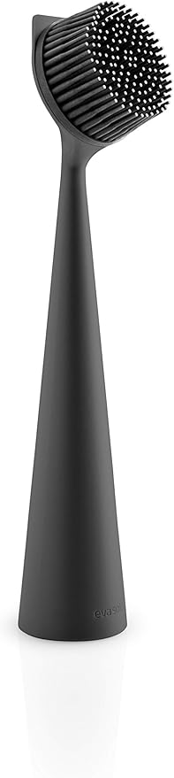 EVA SOLO | Dishbrush Silicone | Robust Washing-up Brush with a Practical & Effective Kitchen Scrubber Edge | Multipurpose Cleaning Brush | Danish Design, Functionality & Quality | Black