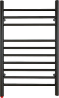 HEATGENE Towel Warmer, Compact Electric Towel Warmer for Small Bathroom, Wall-Mounted Electric Towel Racks, Plug-in/Hardwired Electric Towel Rails - Matte Black
