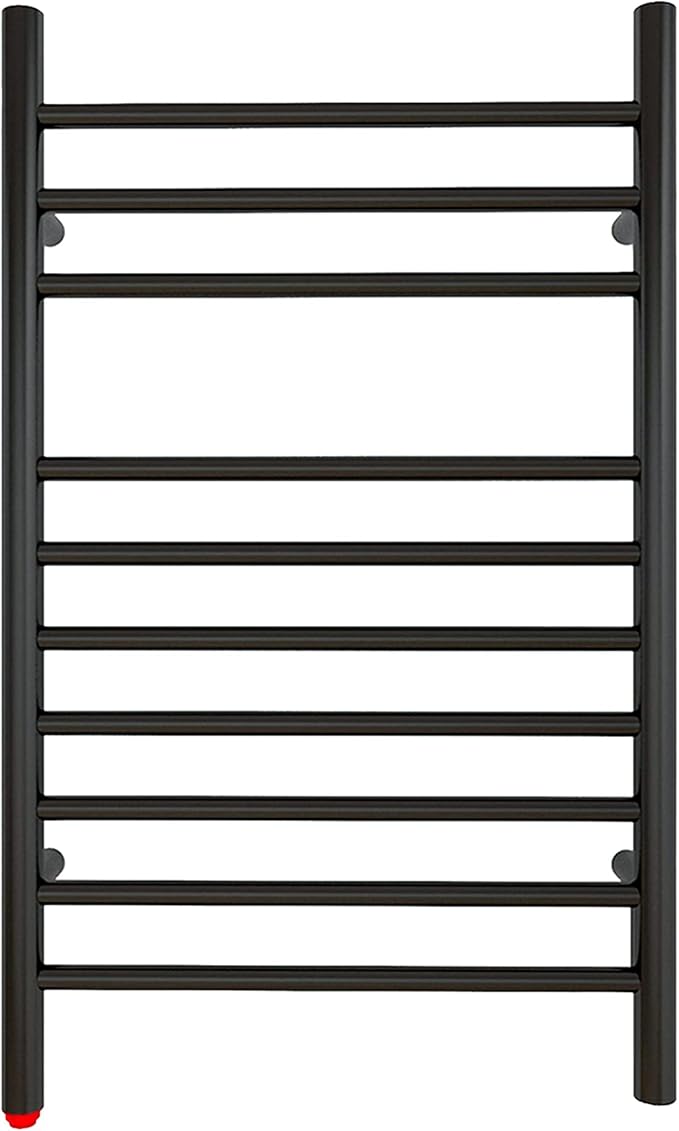 HEATGENE Towel Warmer, Compact Electric Towel Warmer for Small Bathroom, Wall-Mounted Electric Towel Racks, Plug-in/Hardwired Electric Towel Rails - Matte Black