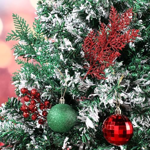 Sratte 94 Pcs Christmas Tree Ornaments Decoration Set, Red, Green