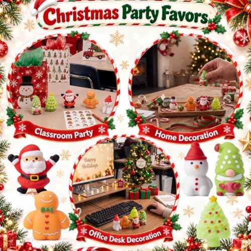 Thenshop 20 Pcs Christmas Soft Ball Bulk Gift Holiday Party Favor 5 Styles