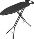 Duwee 12"x38" Ironing Board Full Size with Heat Resistant Cover,Black | 10mm Thicken Double Layers Feltpad and Foam, Folding Compact Iron Board, Heavy Sturdy Legs, Easy to Storage