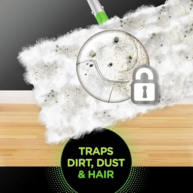 Swiffer Sweeper Heavy Duty Cleaning Kit: 2-in-1 Dry and Wet Multi Surface Floor Cleaner, Includes 1 Mop + 40 Heavy Duty Pads + 14 Dry Cloths + 5 Wet Cloths