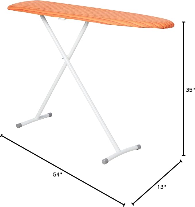 Honey-Can-Do Collapsible Ironing Board with Sturdy T-Legs, Orange