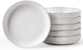 famiware Milkyway 33 oz Bowl Set, Pasta Bowls Set of 6, Salad Bowls, Double Reactive Glaze, Sturdy & Stackable, Ideal for Housewarming, Festivals, White with Speckles