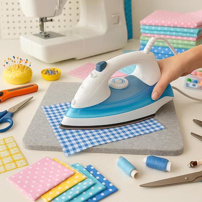 Wool Ironing Mat for Table Top - Portable Pressing Pad, Quilting & Sewing | 11.5 x 14.5 inch travel ironing board alternative. This wool pressing mat is perfect for sewing, quilting & crafting.