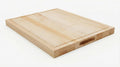 18 in. x 24 in. Maple Wood Cutting Board, Reversible with Juice Groove and Smooth Side, Thick Butcher Block Style Prep Board with Built-In Handles for Kitchen, BBQ, Meat Carving and Serving