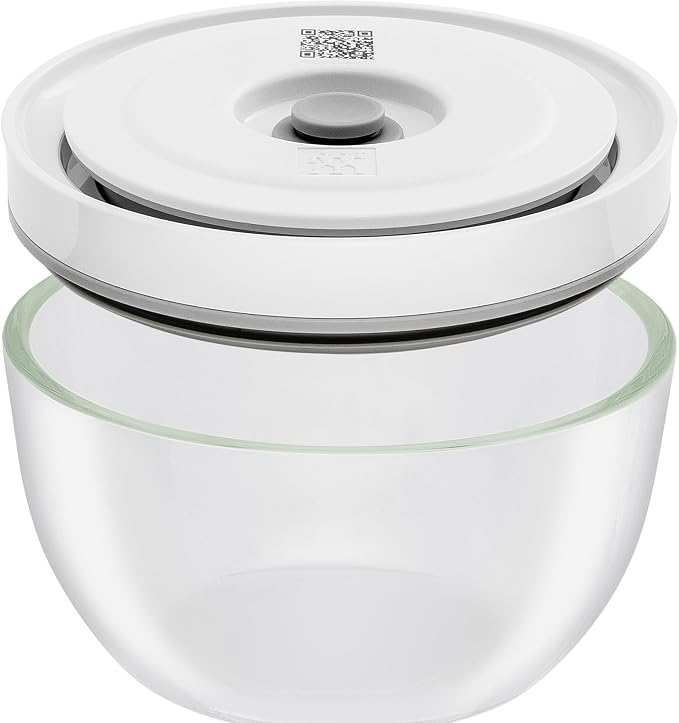 ZWILLING Fresh & Save BOWLS Vacuum Glass Bowl, Small, Airtight Food Storage Container for Meal Prep, Leftovers and Mixing, BPA-Free, Dishwasher Safe
