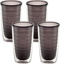 Tervis Clear & Colorful Tabletop Made in USA Double Walled Insulated Tumbler Travel Cup Keeps Drinks Cold & Hot, 16oz - 4pk, Quartz | Made in USA, Double-wall Insulated, Shatterproof, BPA-Free, Dishwasher Safe, Fits Most Cupholders, Great to Gift, Set ...