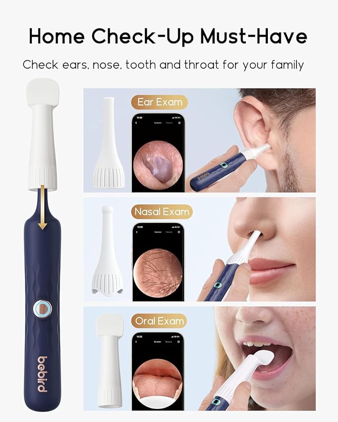 Bebird Earsight Plus D39R Ear Wax Removal Tool Camera, FSA HSA Eligible Items, Ear Cleaner with Flexible Ear Camera Otoscope, Visual Ear Pick Tweezers Wax Remover, Ear Cleaning Kit for Family
