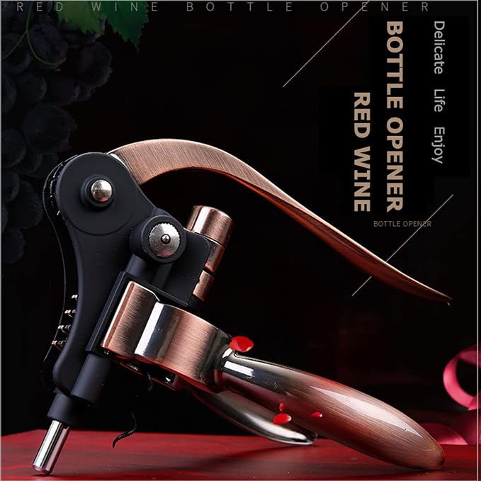 Wine Opener Set, Lever-Arm Rabbit Corkscrew, Wine Accessory Sets with Bottle Opener, Foil Cutters, Manual Wine Bottle Opener with Foil Cutter, Used in Kitchen Restaurant and Bars