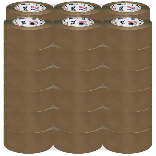 PERFECTAPE Heavy Duty Packing Tape 36 Rolls, Brown, 1.88" x 60Y | Total 2160Y, 2.7 mil, Ultra Strong, Refill for Packaging and Shipping