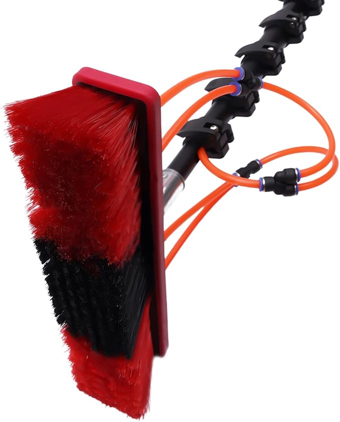 Water Fed Pole Kit Lightweight, 20 Ft Water Fed Cleaning System, Outdoor Window Cleaner Solar Panel Cleaning and Washing Tool for Window Glass Solar Panel (20ft)
