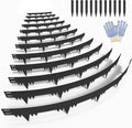Metal Landscape Edging Border 12 Packs 42'' L x 4.5'' H, Galvanized Steel Garden Edging Border with 12 Stakes, Hammer-in Lawn Edging for Landscaping, Flower Bed, Yard, Pathway, Tree Ring (42ft Total)