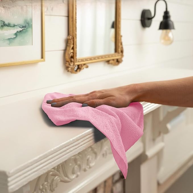 Avalon Towels Microfiber Cleaning Cloths (Value Pack of 12) - Size 12 x 12 Inches, Highly Absorbent Cleaning Rags, Lint Free, Reusable and Washable, Microfiber Towels for Cars