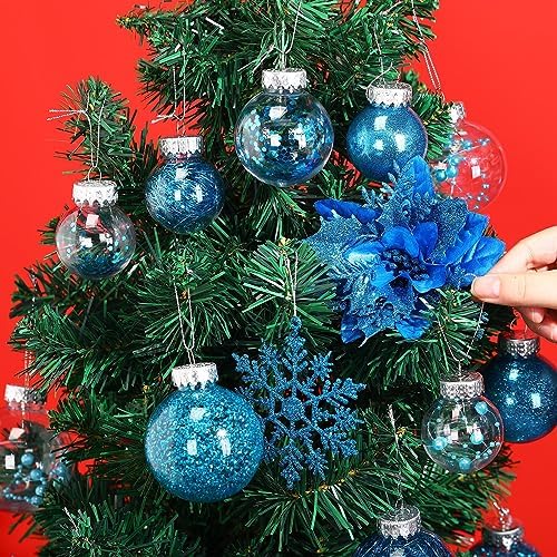 Jenaai Blue 74 Pcs Christmas Ball Ornaments Tree Decorations